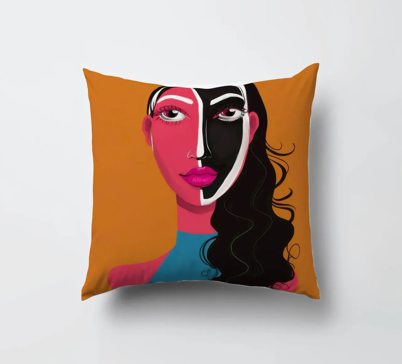 Visage Split bicolore cuscino da Monuments Fire