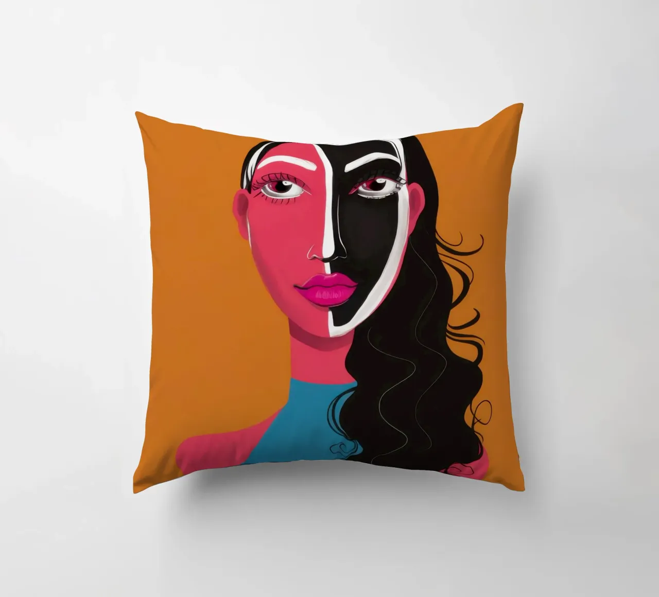 Visage Split bicolore cuscino da Monuments Fire