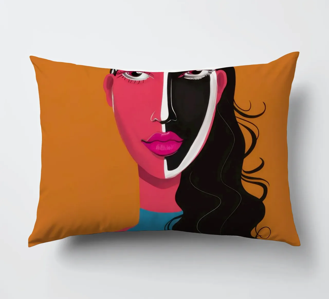 Visage Split bicolore cuscino da Monuments Fire