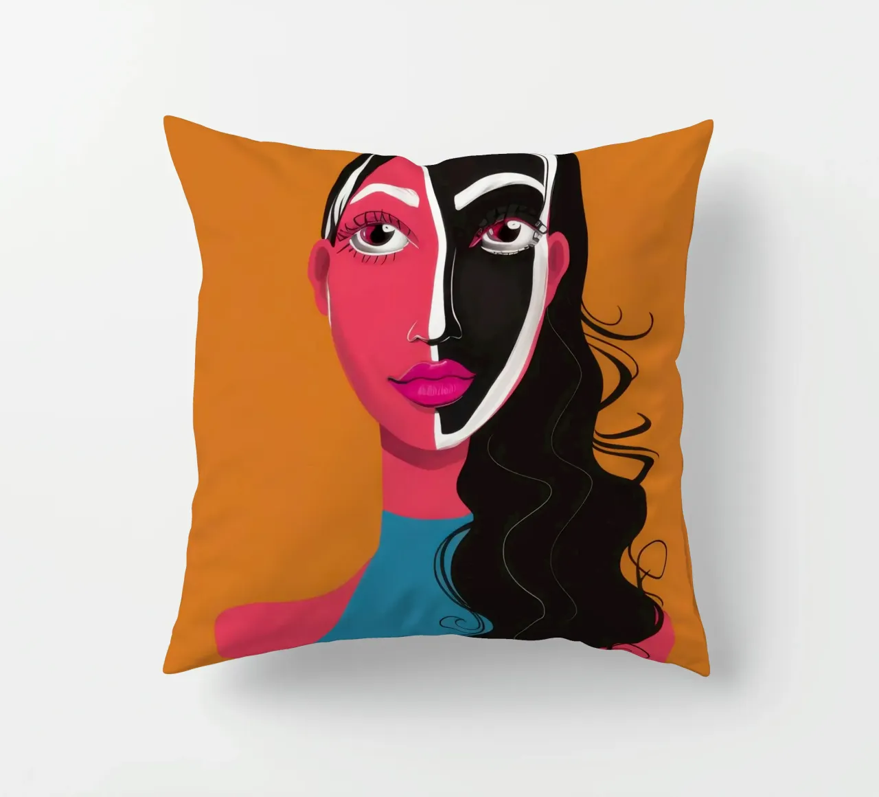 Visage Split bicolore cuscino da Monuments Fire