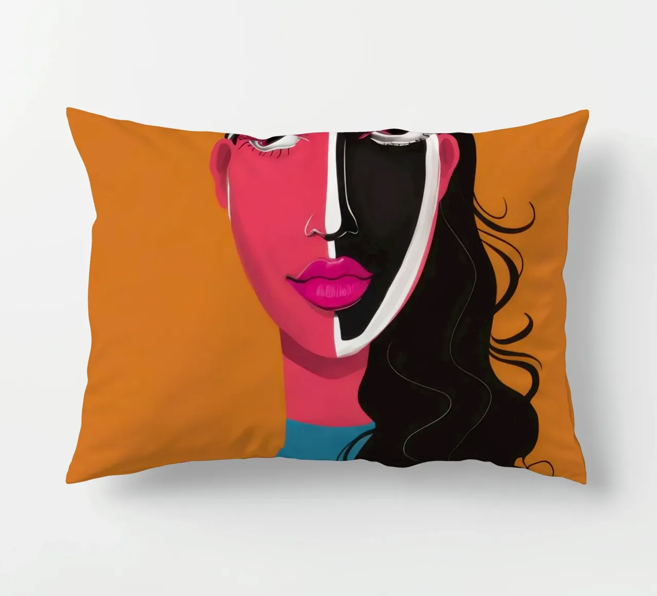 Visage Split bicolore cuscino da Monuments Fire