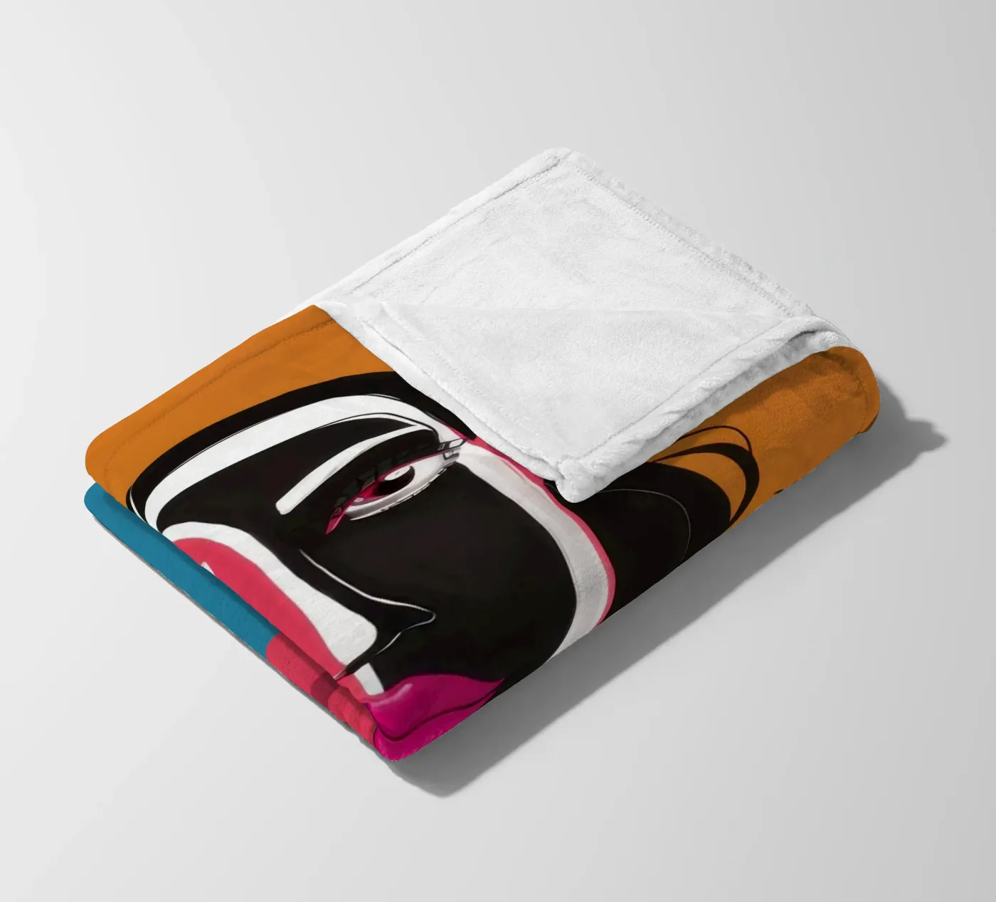 Bicolor Visage Split fleece blanket by Monuments Fire