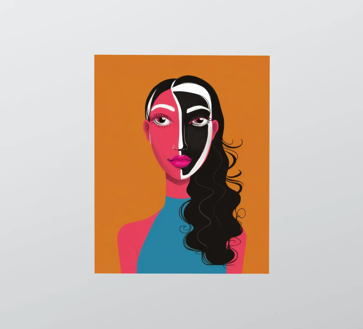 Bicolor Visage Split sticker by Monuments Fire