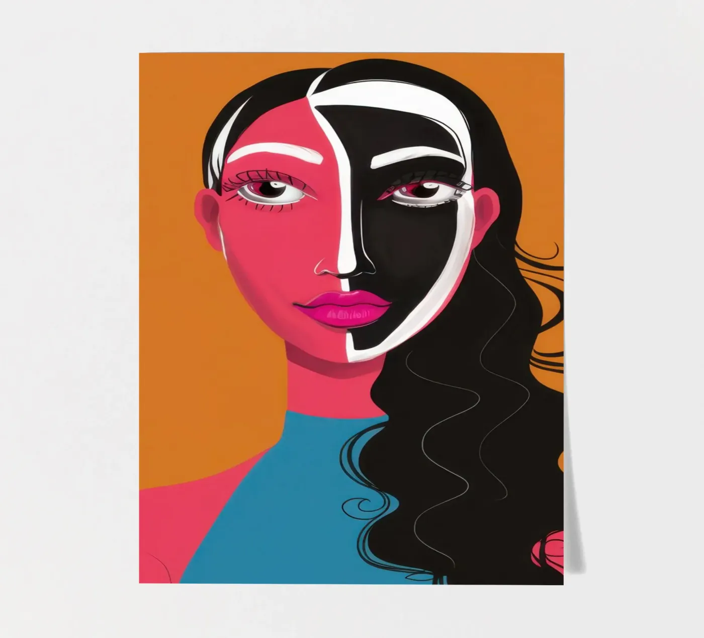 Bicolor Visage Split sticker sheet by Monuments Fire