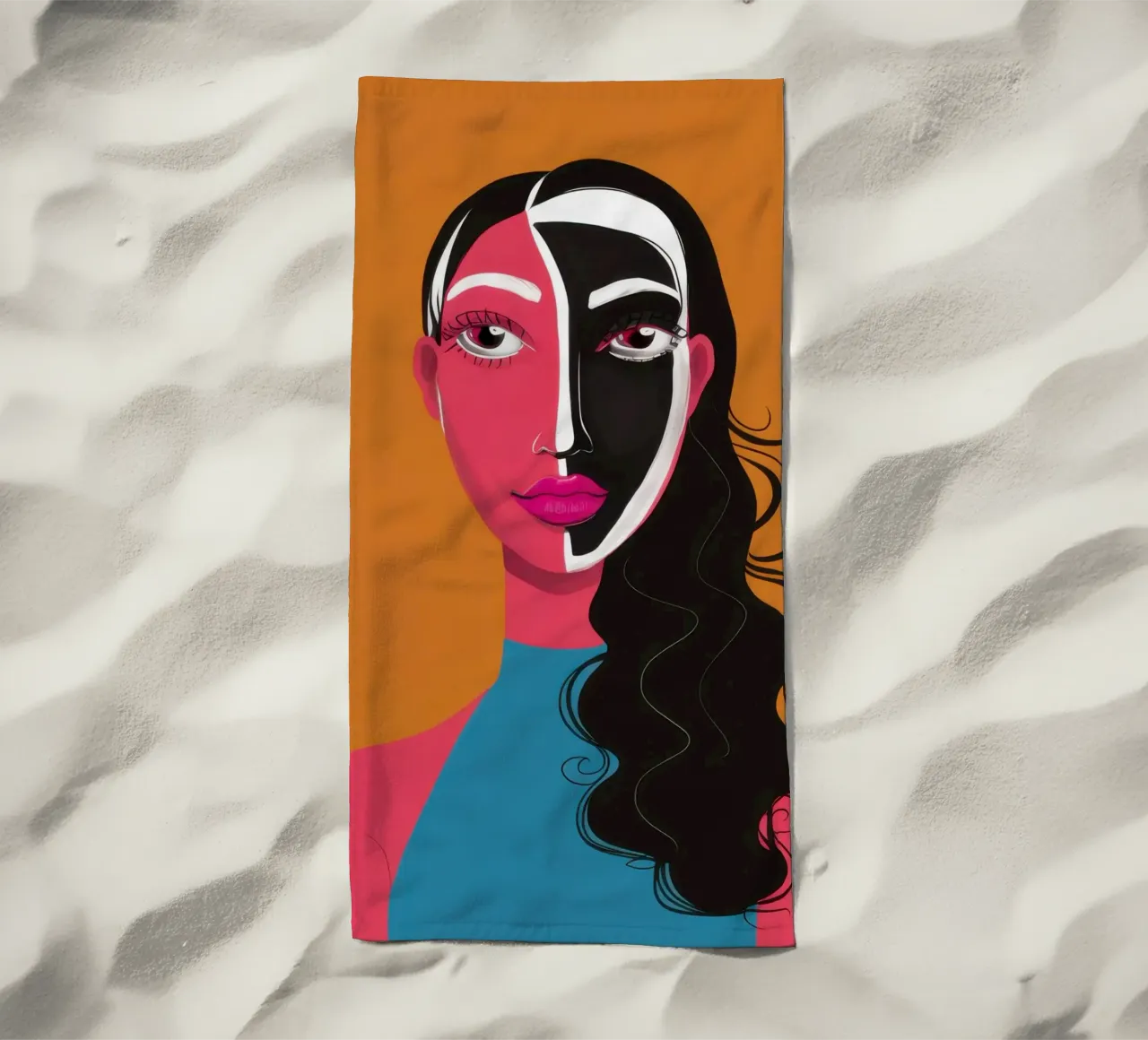 Visage Split bicolore telo mare da Monuments Fire