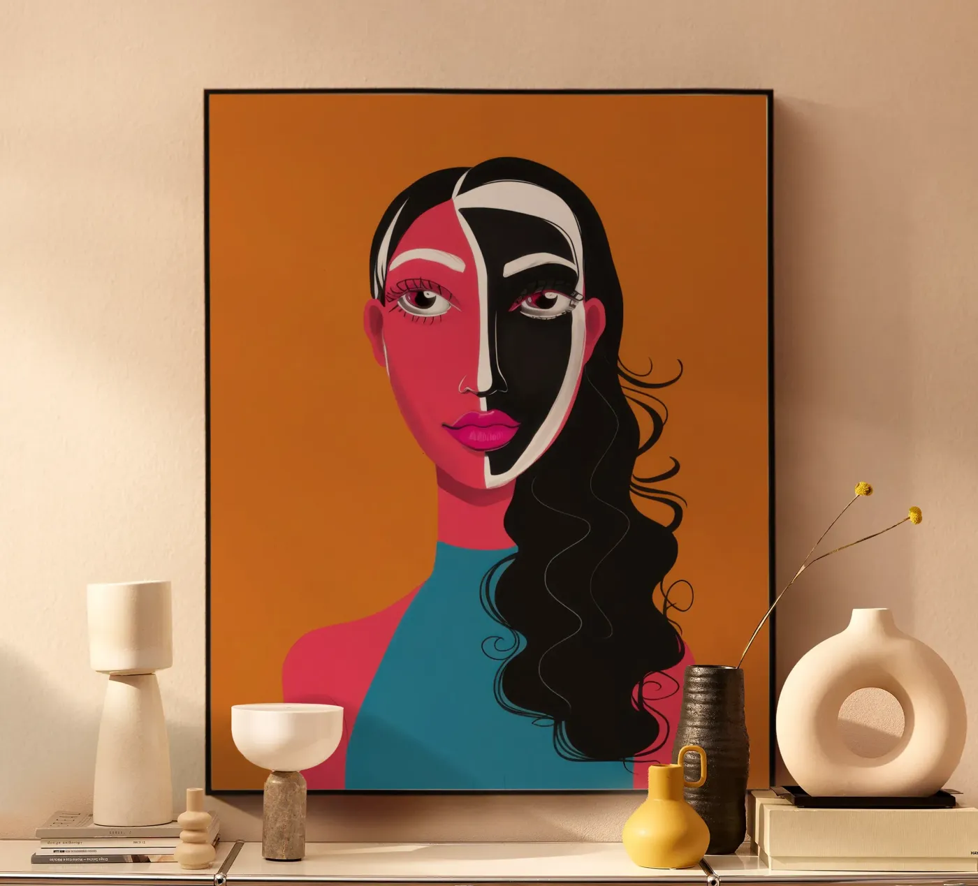 Bicolore Visage Split plexiglas de Monuments Fire