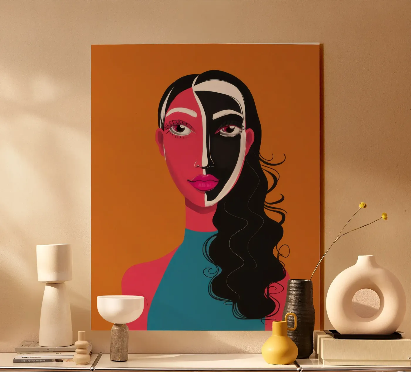 Bicolore Visage Split plexiglas de Monuments Fire