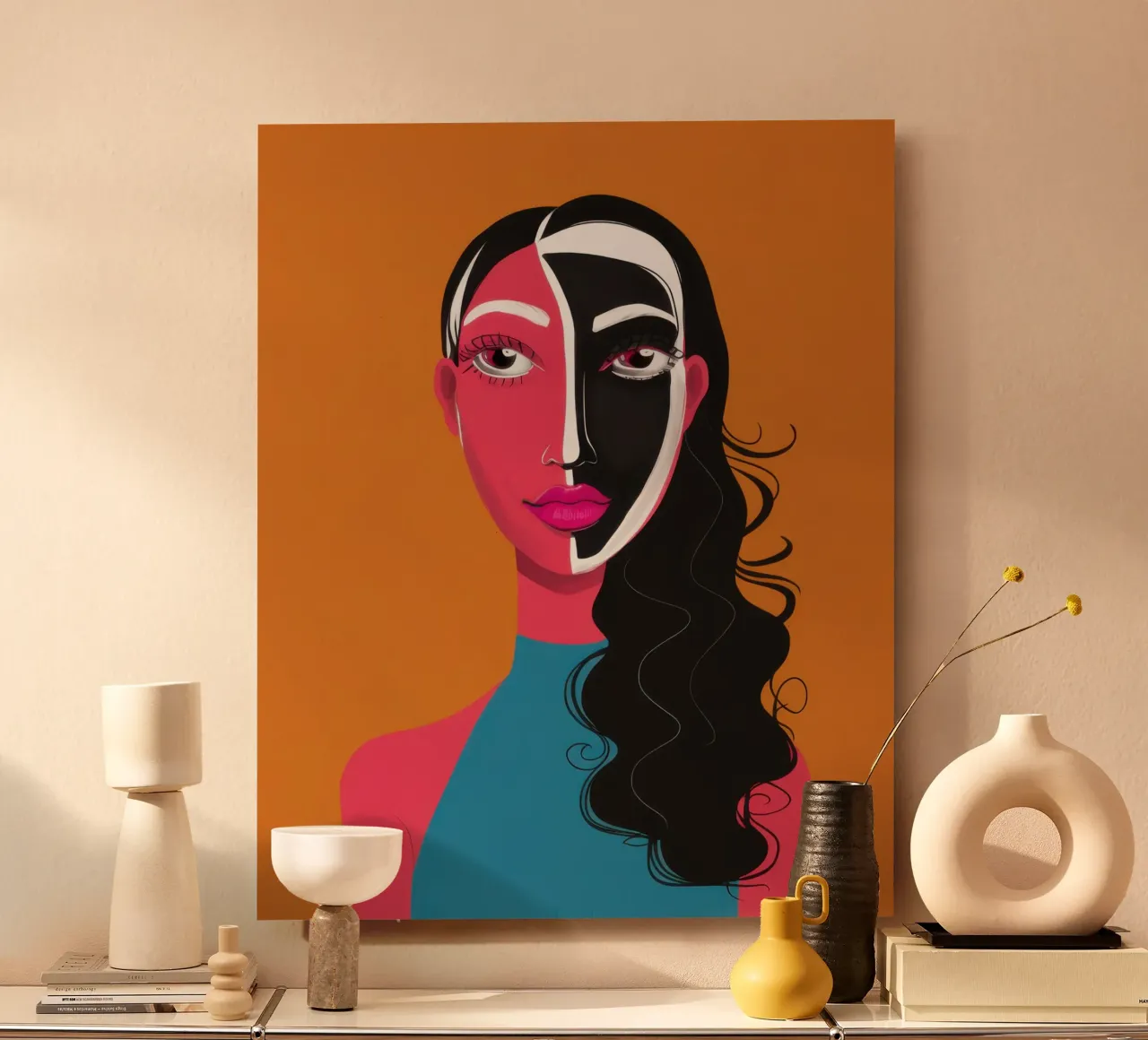 Visage Split bicolore alluminio dibond da Monuments Fire