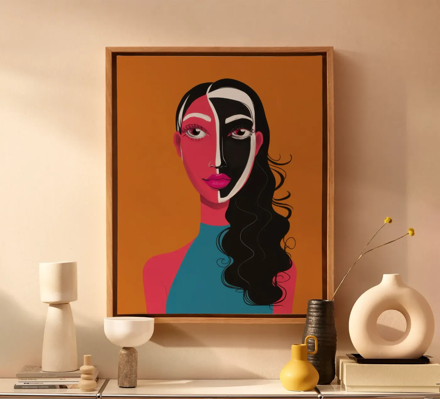 Visage Split bicolore tela da Monuments Fire