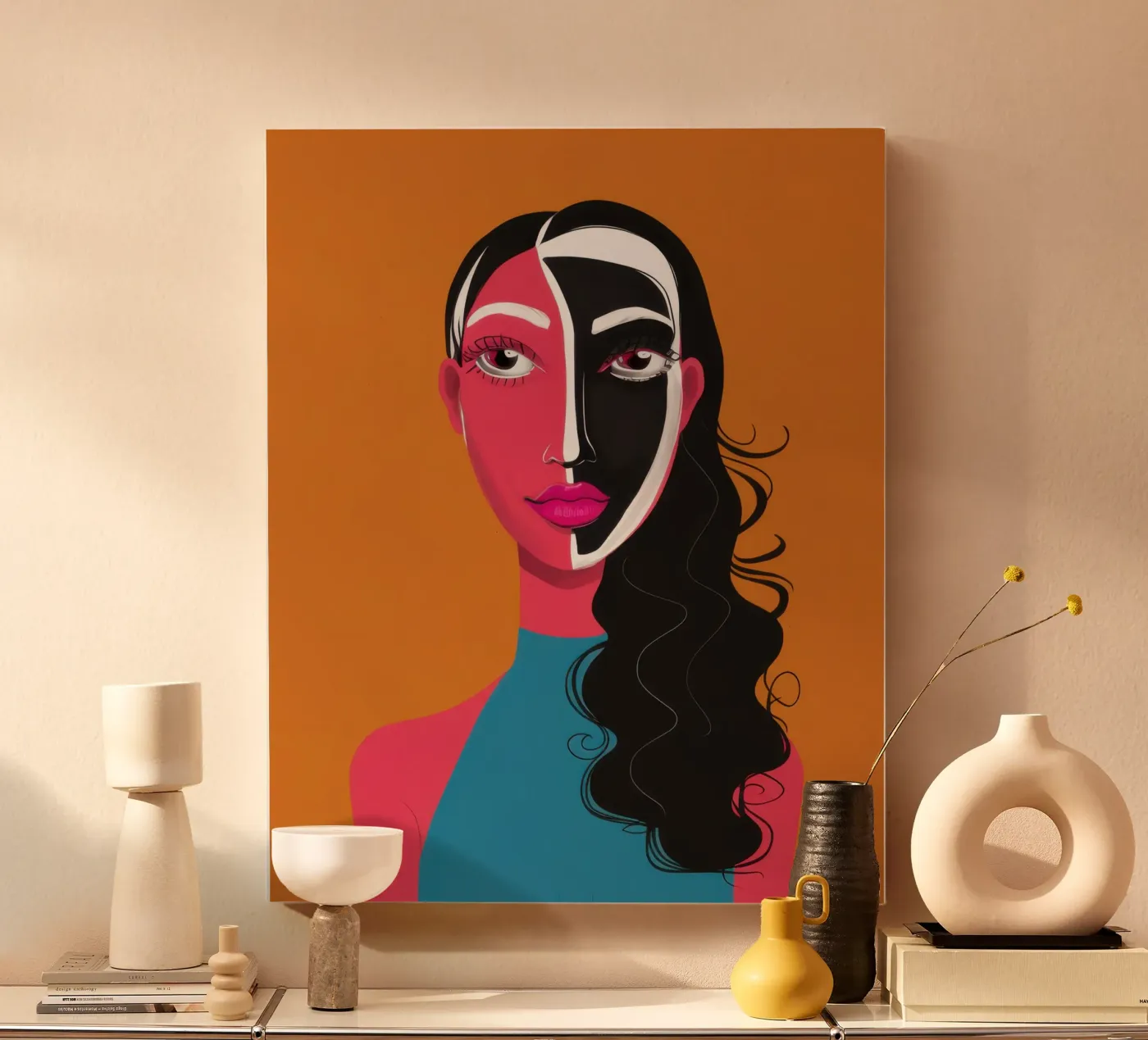 Visage Split bicolore tela da Monuments Fire