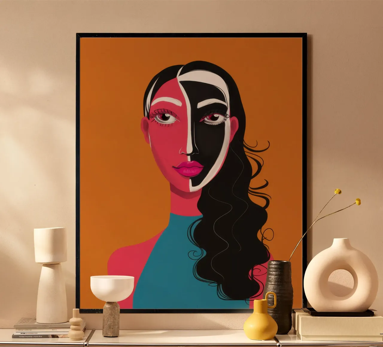 Visage Split bicolore poster da Monuments Fire