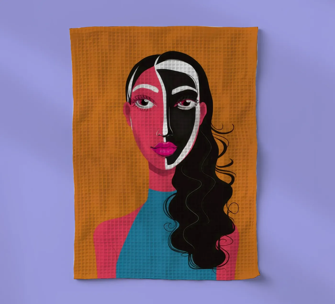 Bicolore Visage Split torchon de Monuments Fire