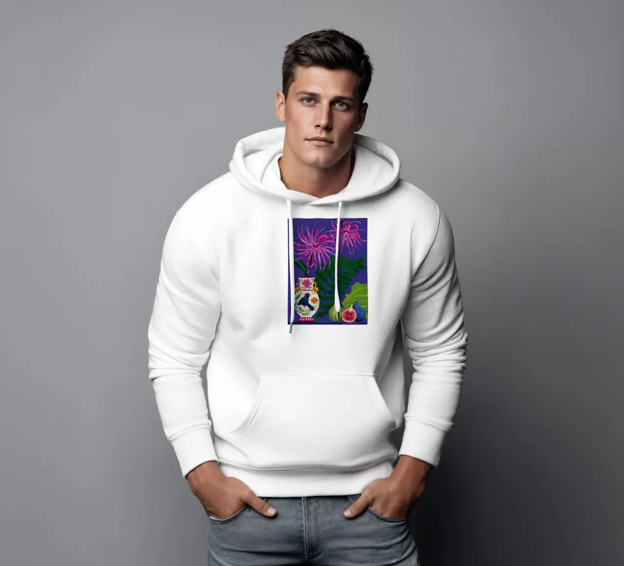 Armonia di felce fucsia felpa con cappuccio da Monuments Fire