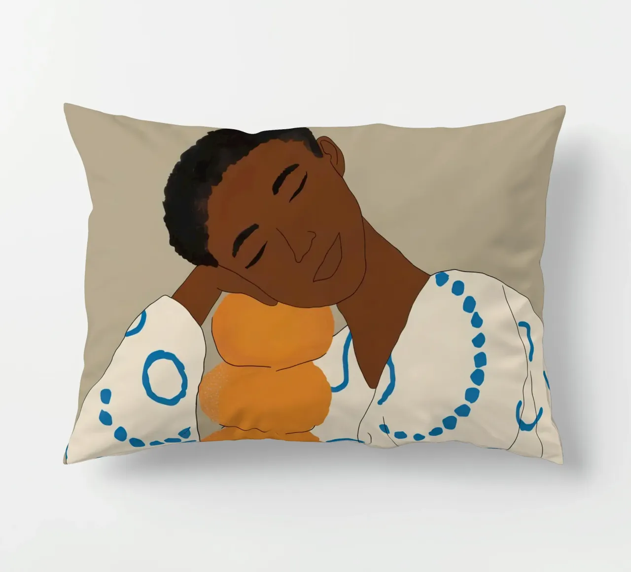 Serene Patterned Slumber decorative cushion by Mossy Pigment