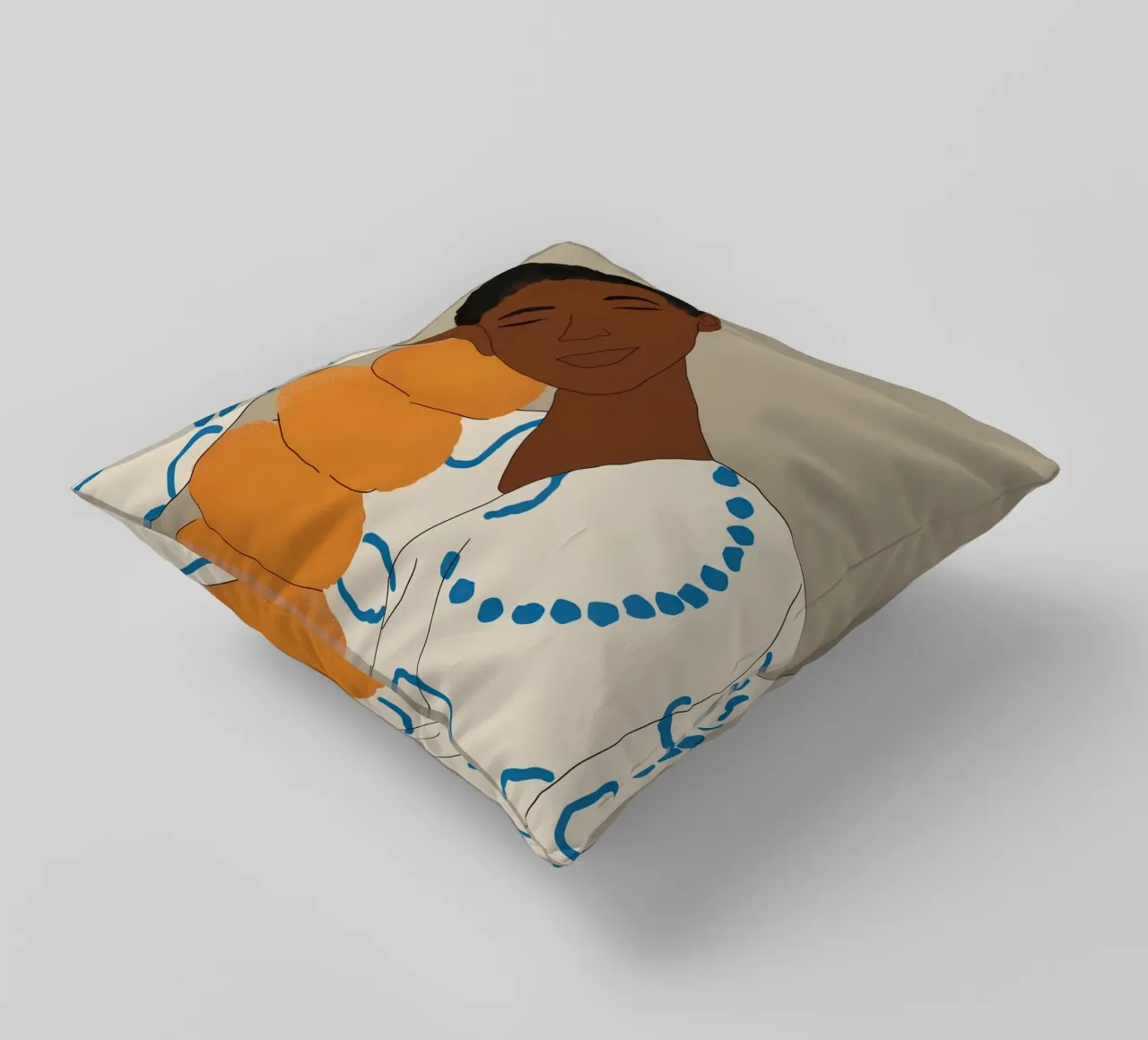 Serene Patterned Slumber decorative cushion by Mossy Pigment