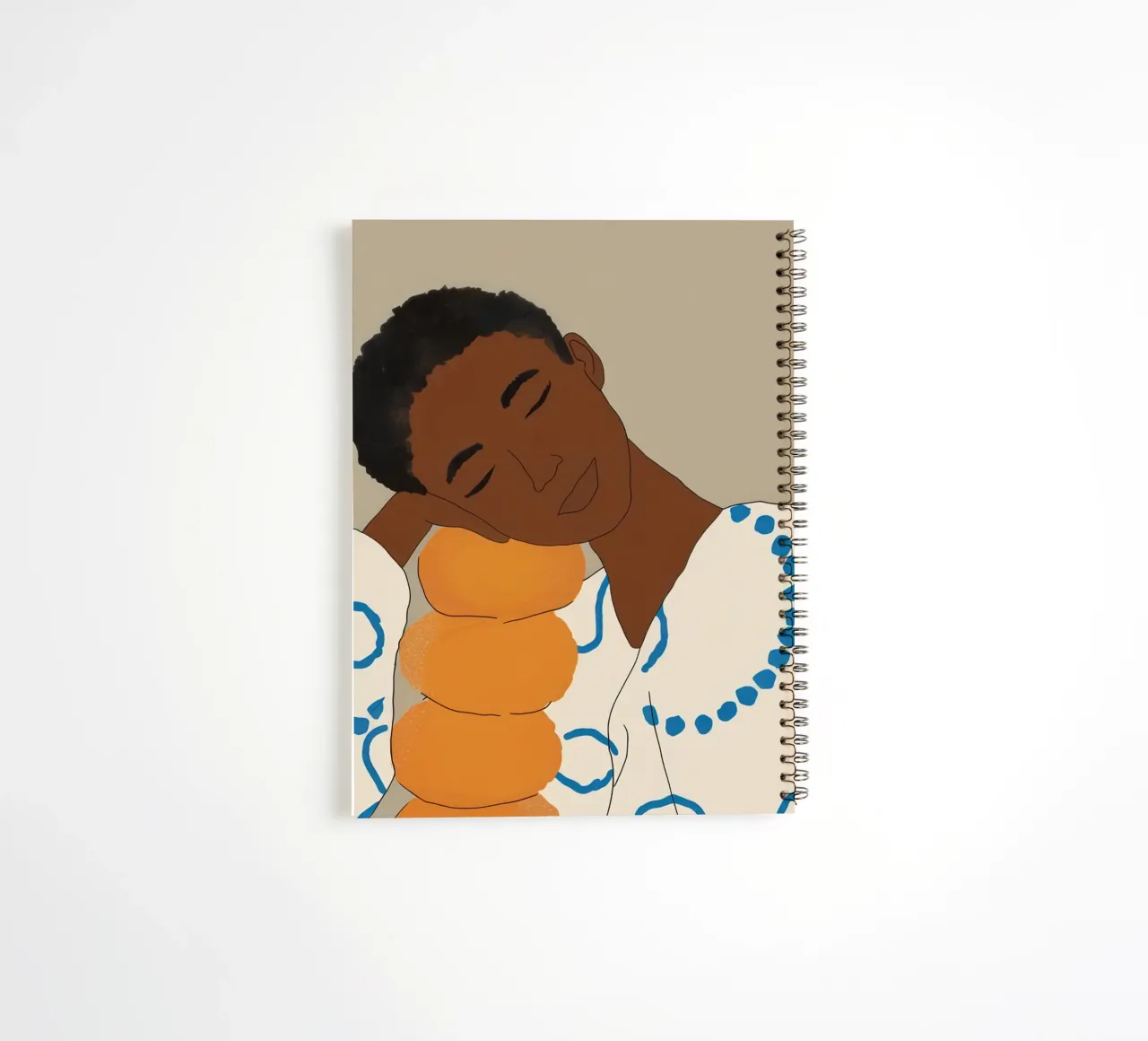 Serene Patterned Slumber spiral notebook by Mossy Pigment
