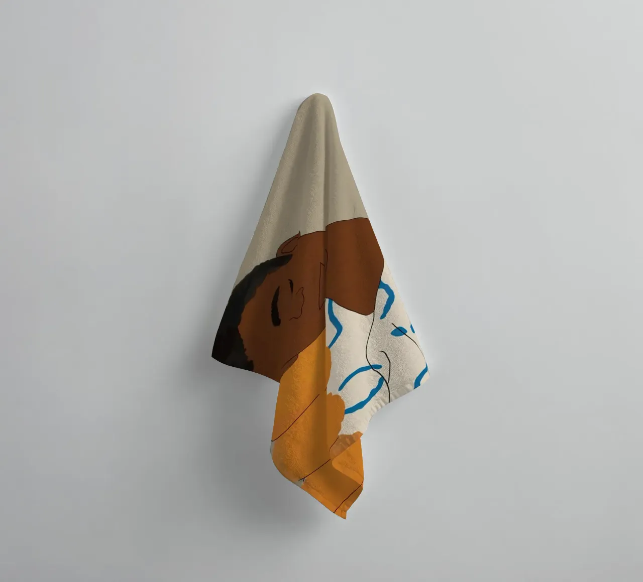 Serene Patterned Slumber towel by Mossy Pigment