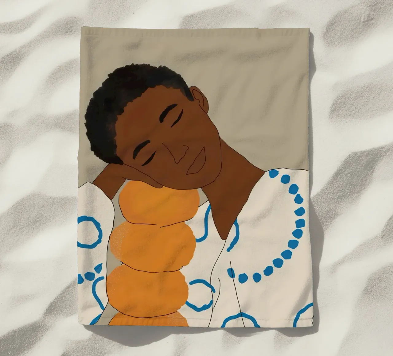 Serene Patterned Slumber beach towel by Mossy Pigment
