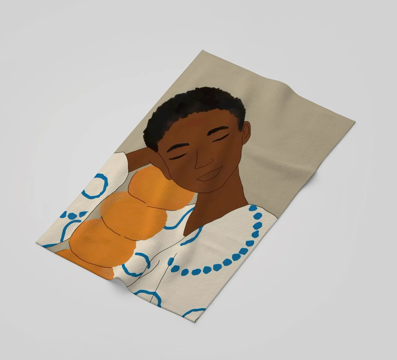 Serene Patterned Slumber beach towel by Mossy Pigment