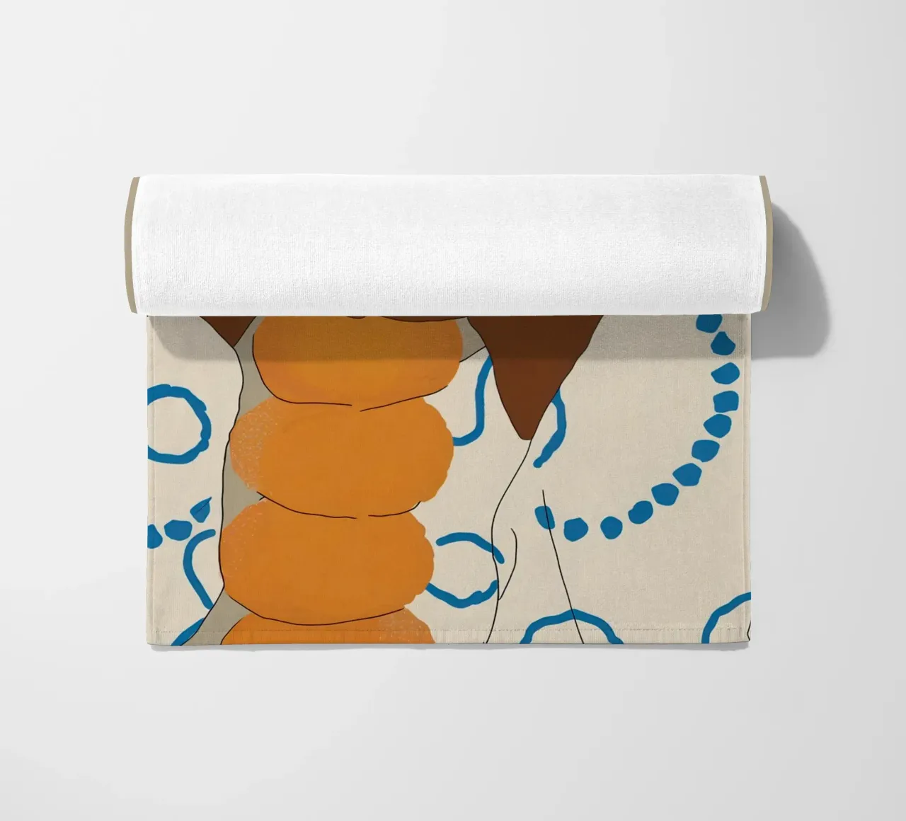 Serene Patterned Slumber beach towel by Mossy Pigment