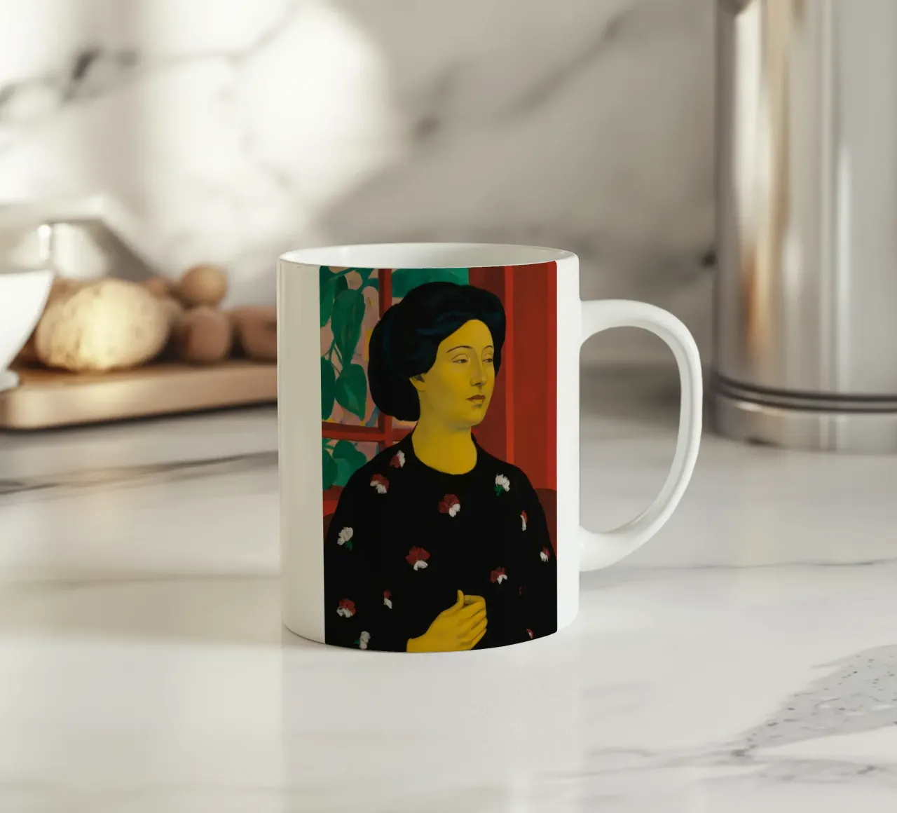 Musa rinascimentale reimmaginata tazza in ceramica da Monuments Fire