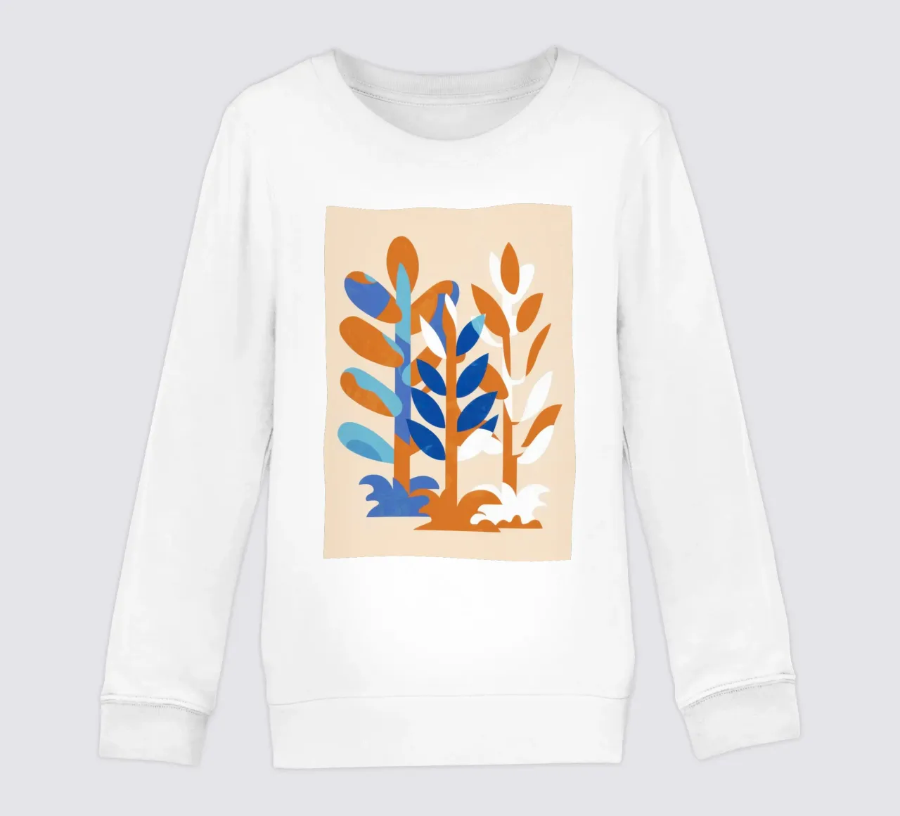 Citrus Leaf Contrast kids sweatshirt by Monuments Fire