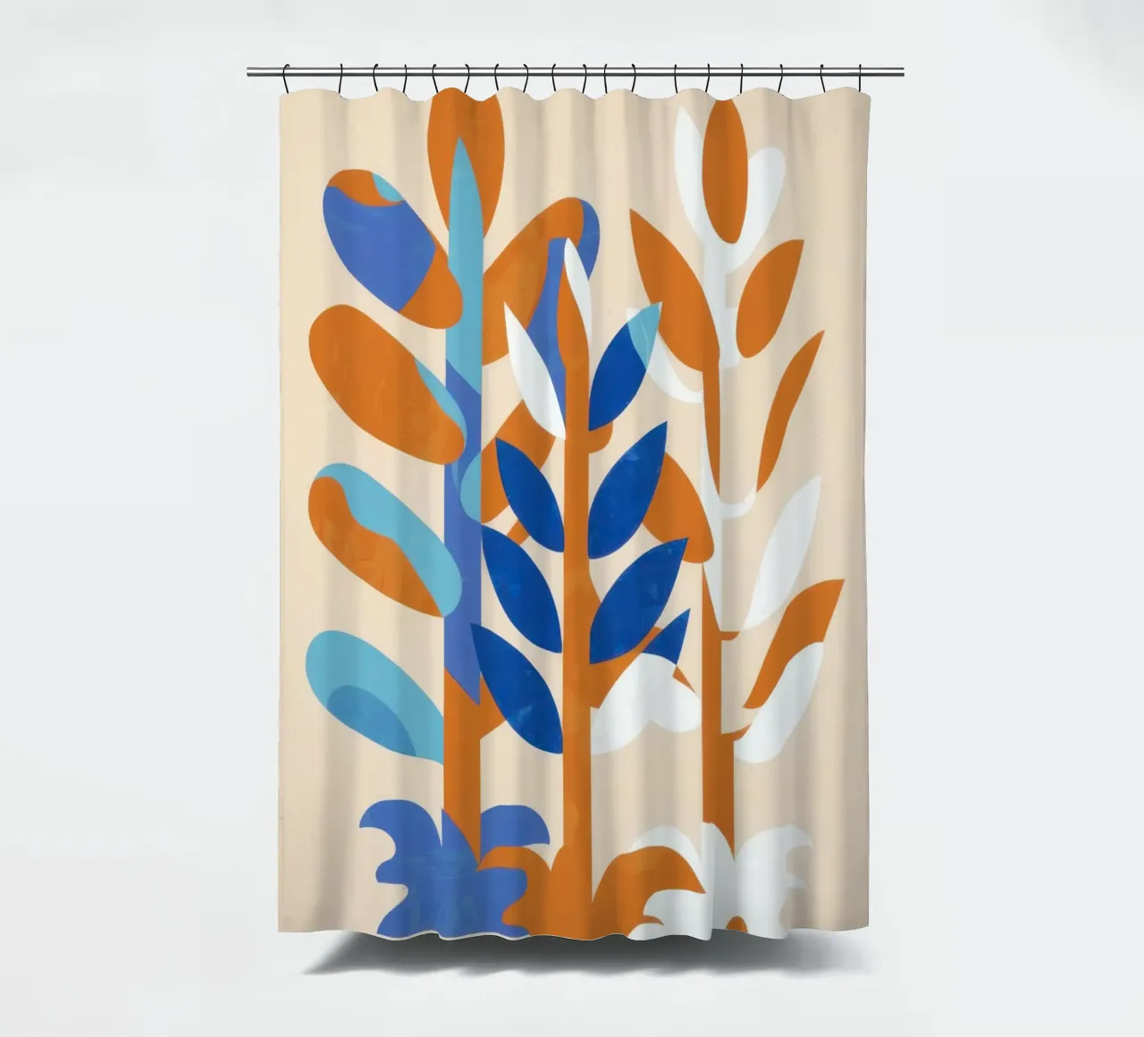 Citrus Leaf Contrast shower curtain by Monuments Fire