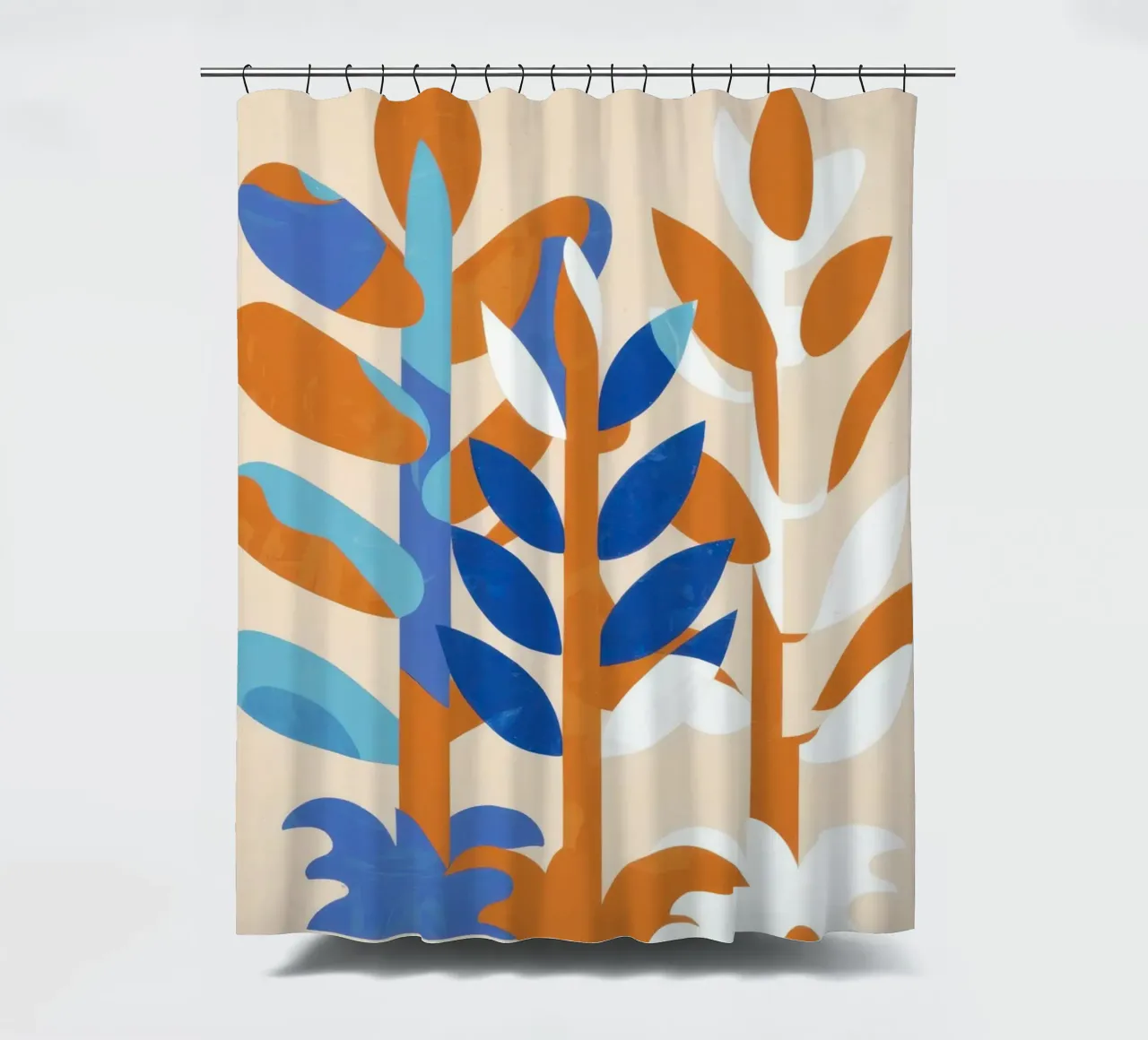 Citrus Leaf Contrast shower curtain by Monuments Fire