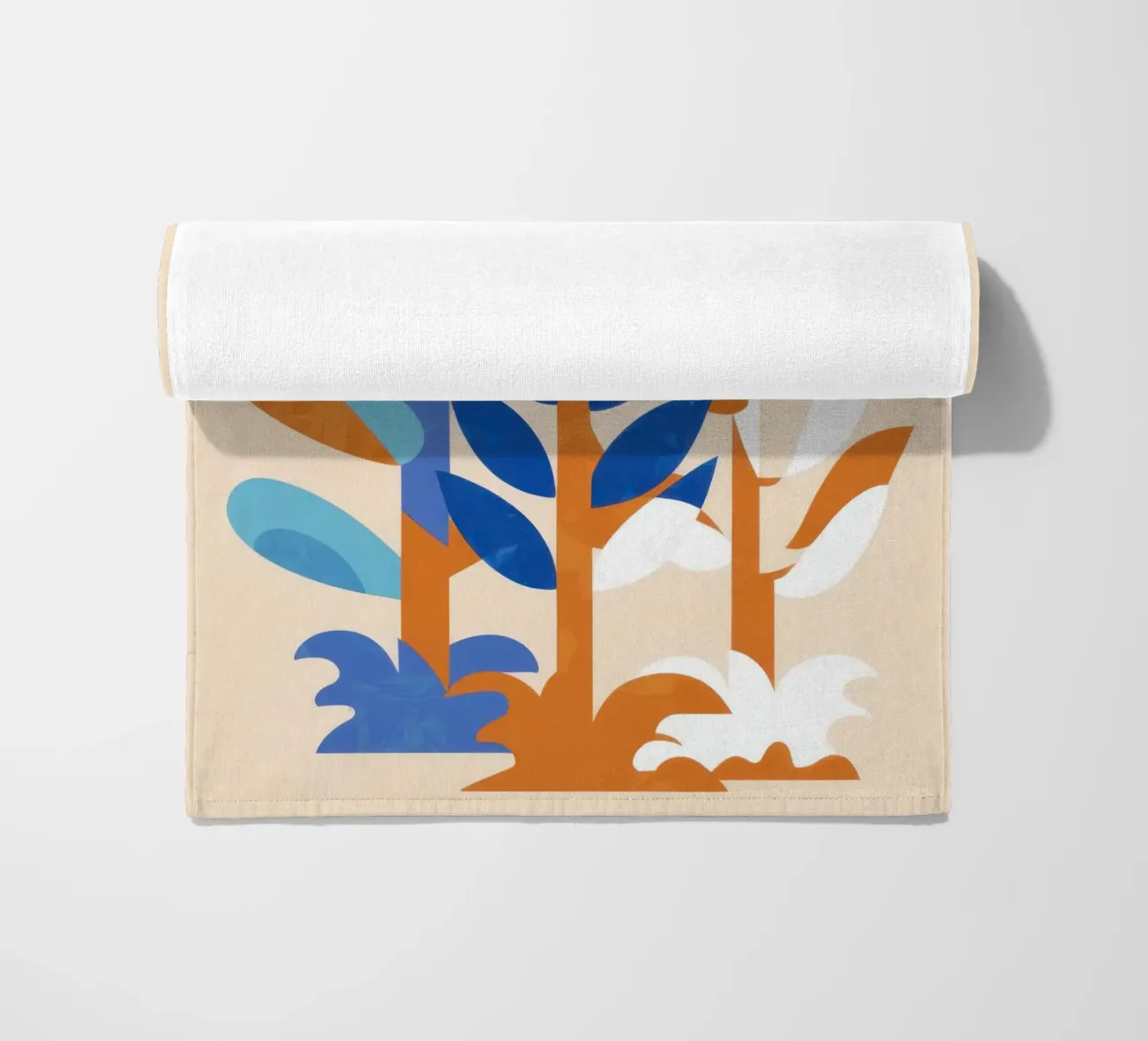 Citrus Leaf Contrast beach towel by Monuments Fire