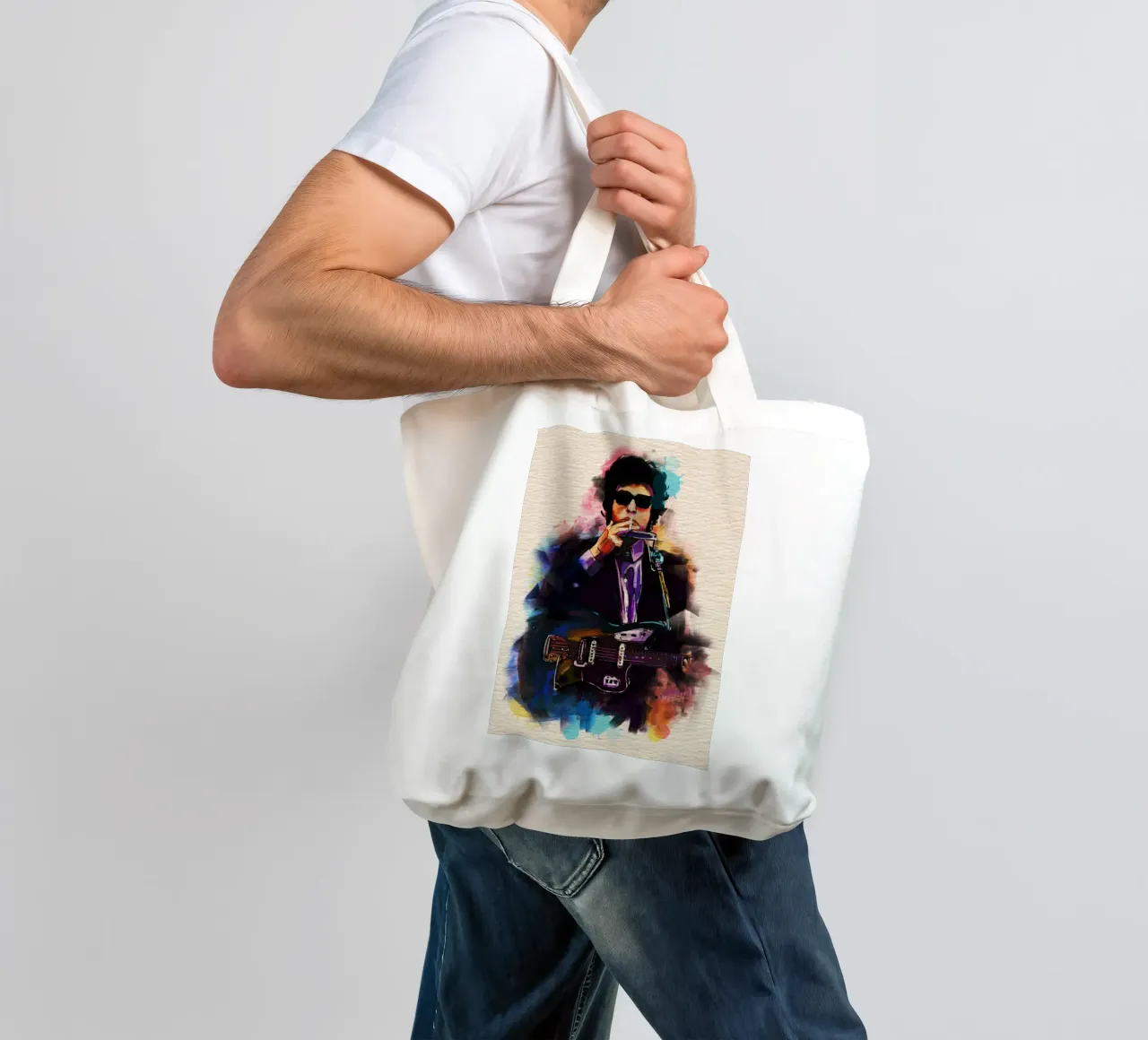 Bob Dylan art borsa in juta da Lembayung art