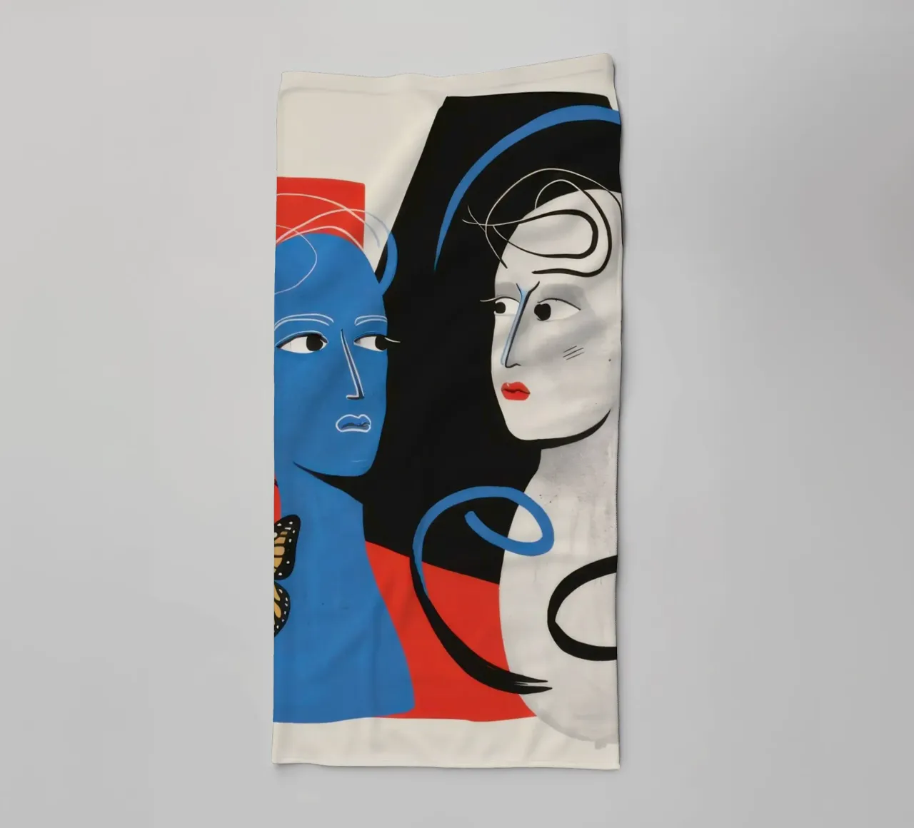 Duality of Visage towel by Monuments Fire