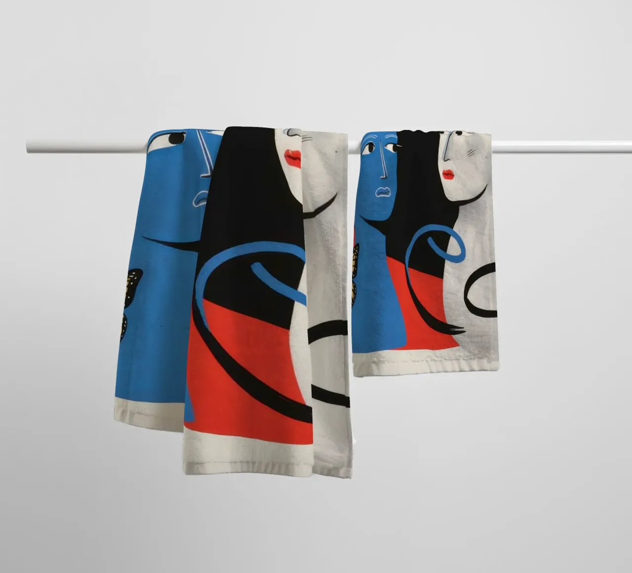 Duality of Visage towel by Monuments Fire