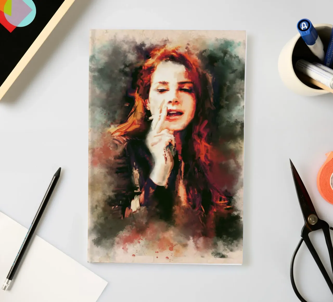 Lana Del Rey smoking notebook by Lembayung art