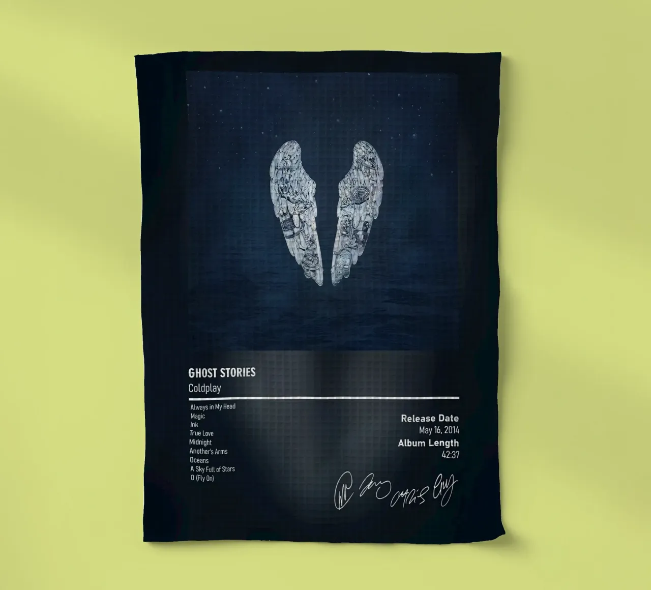 Ghost Stories By Coldplay canovaccio da cucina da DGUnder
