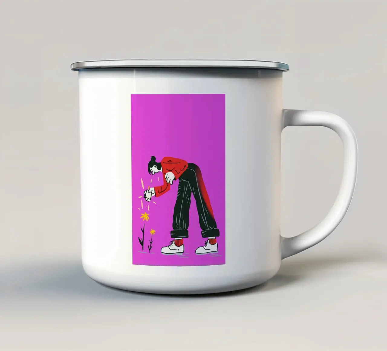 Genitorialità della pianta di fucsia tazza in smalto da Monuments Fire