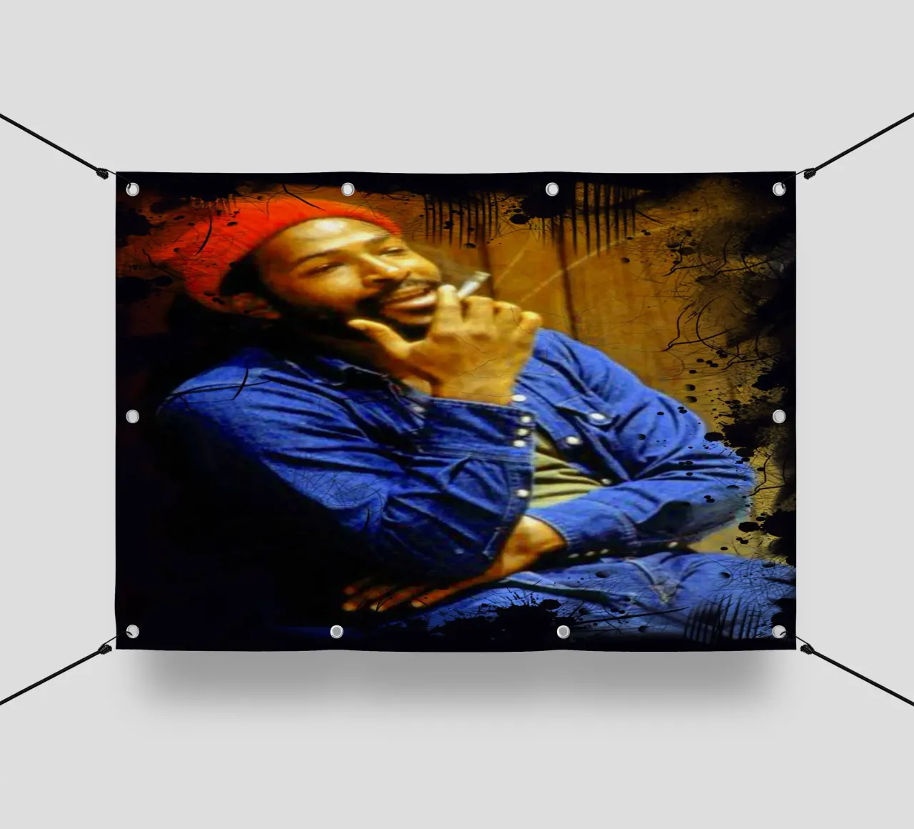 Marvin Gaye enjoy the cigarettes telo in pvc da Lembayung art