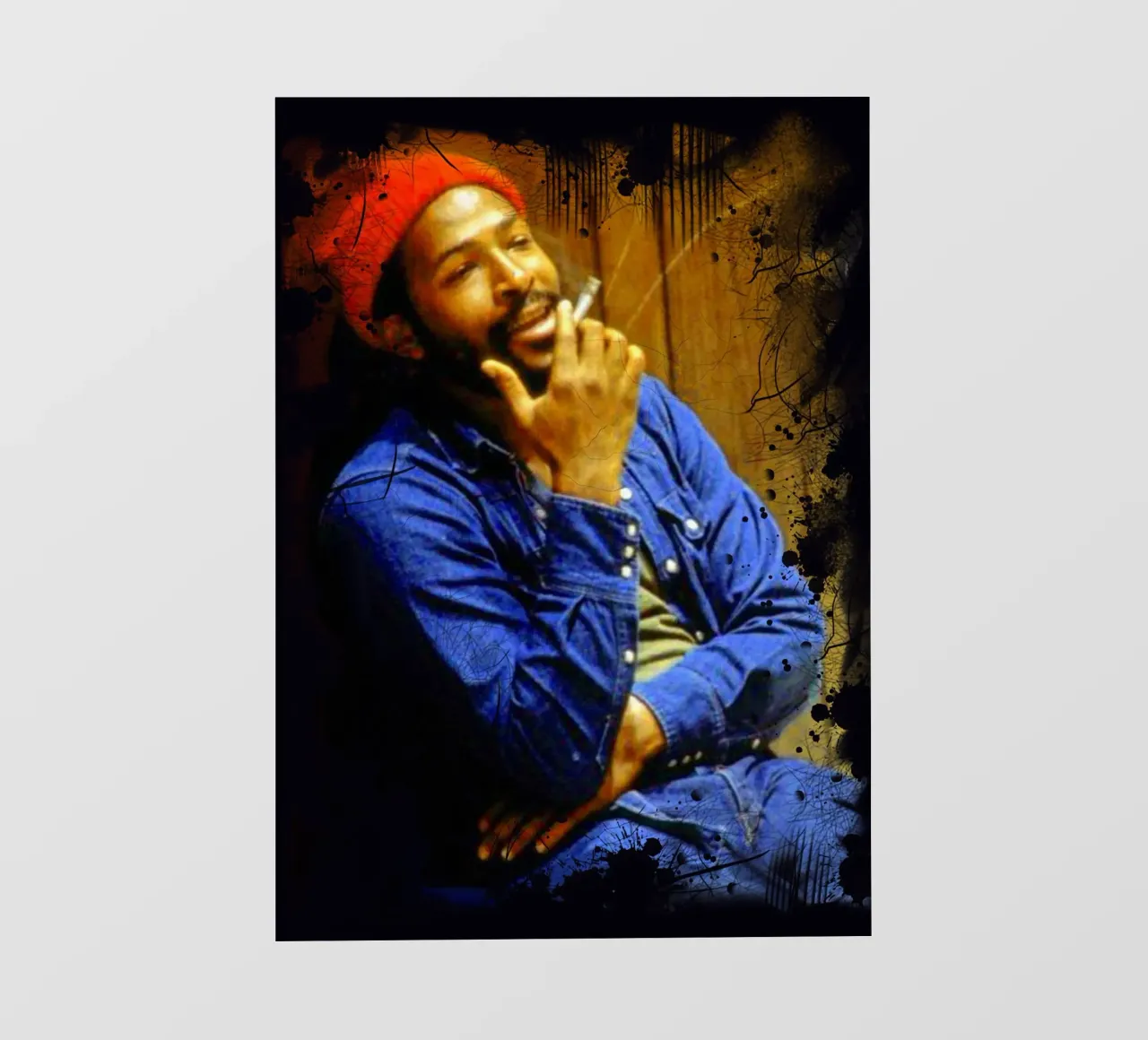 Marvin Gaye enjoy the cigarettes telo in pvc da Lembayung art