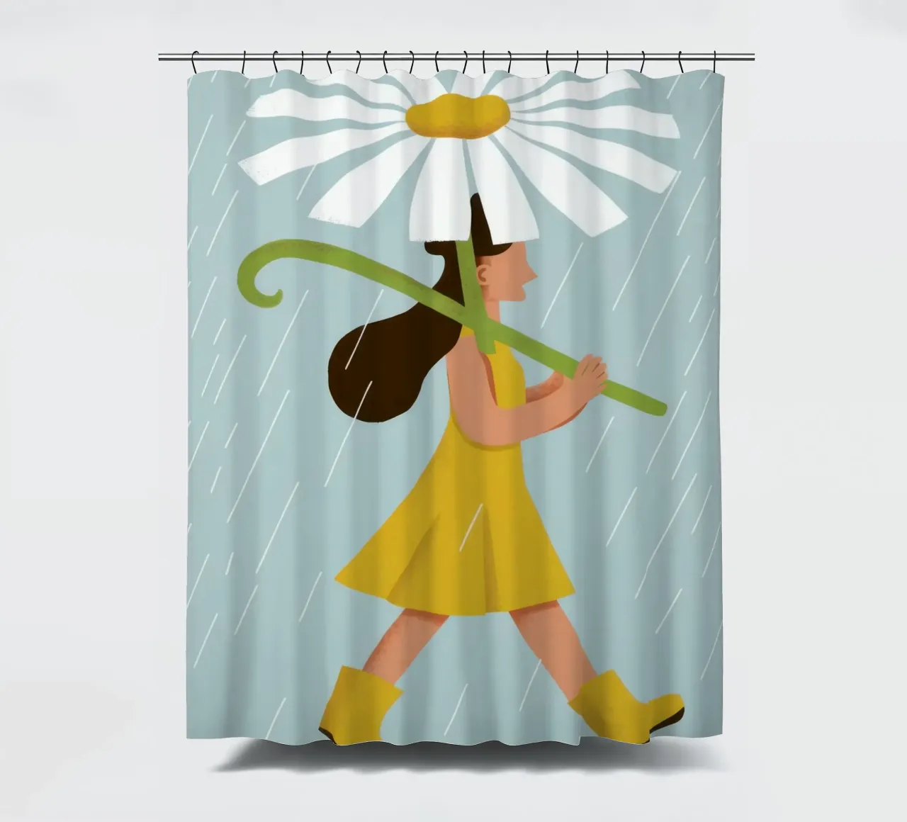 Daisy Shield Dusche Duschvorhang von Mossy Pigment
