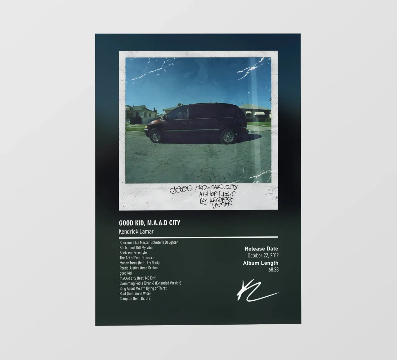 good kid, m.A.A.d city By Kendrick Lamar pellicola backlit da DGUnder