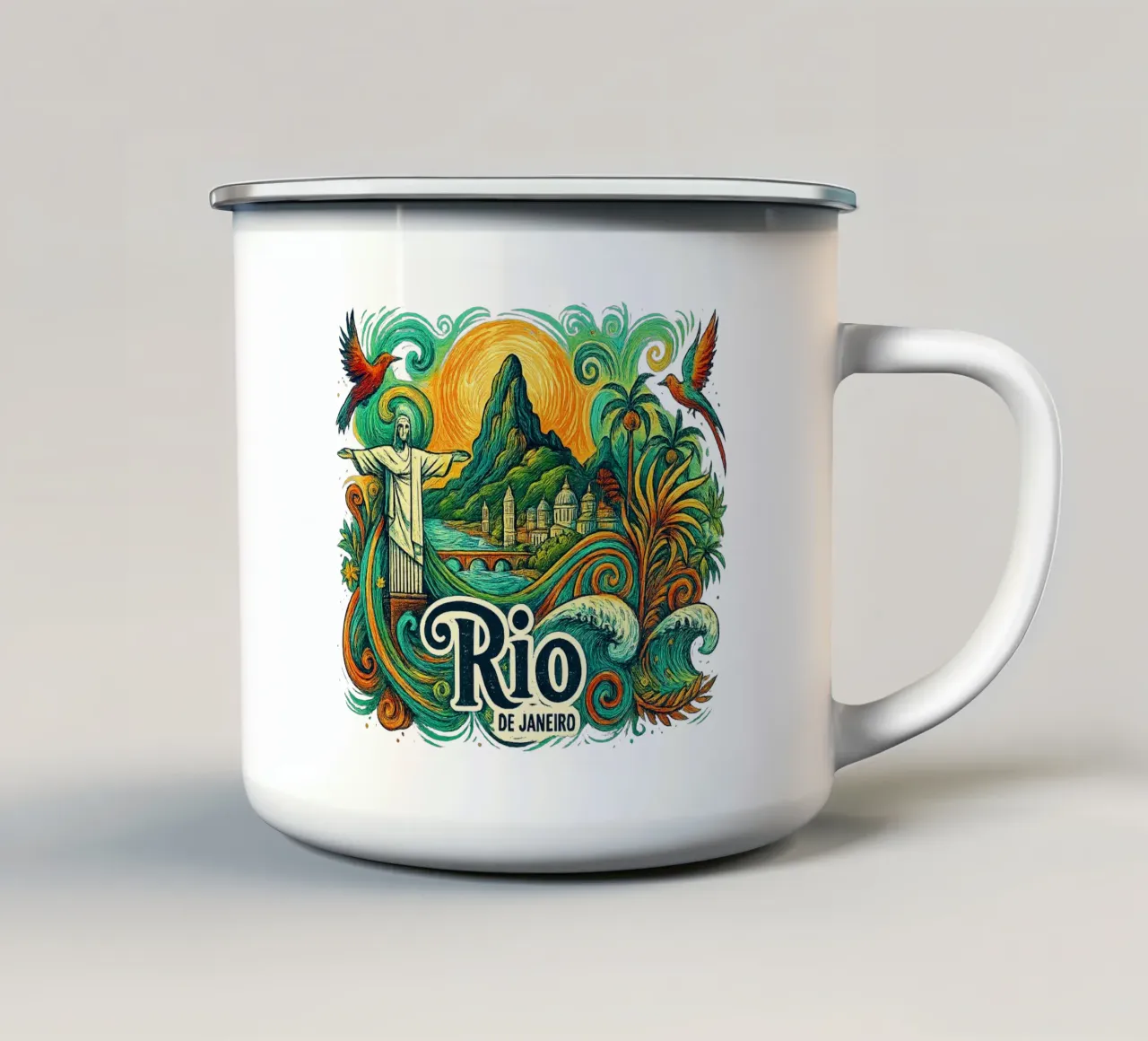 FREE RIO DE JANEIRO tazza in smalto da Vintage Van Gogh