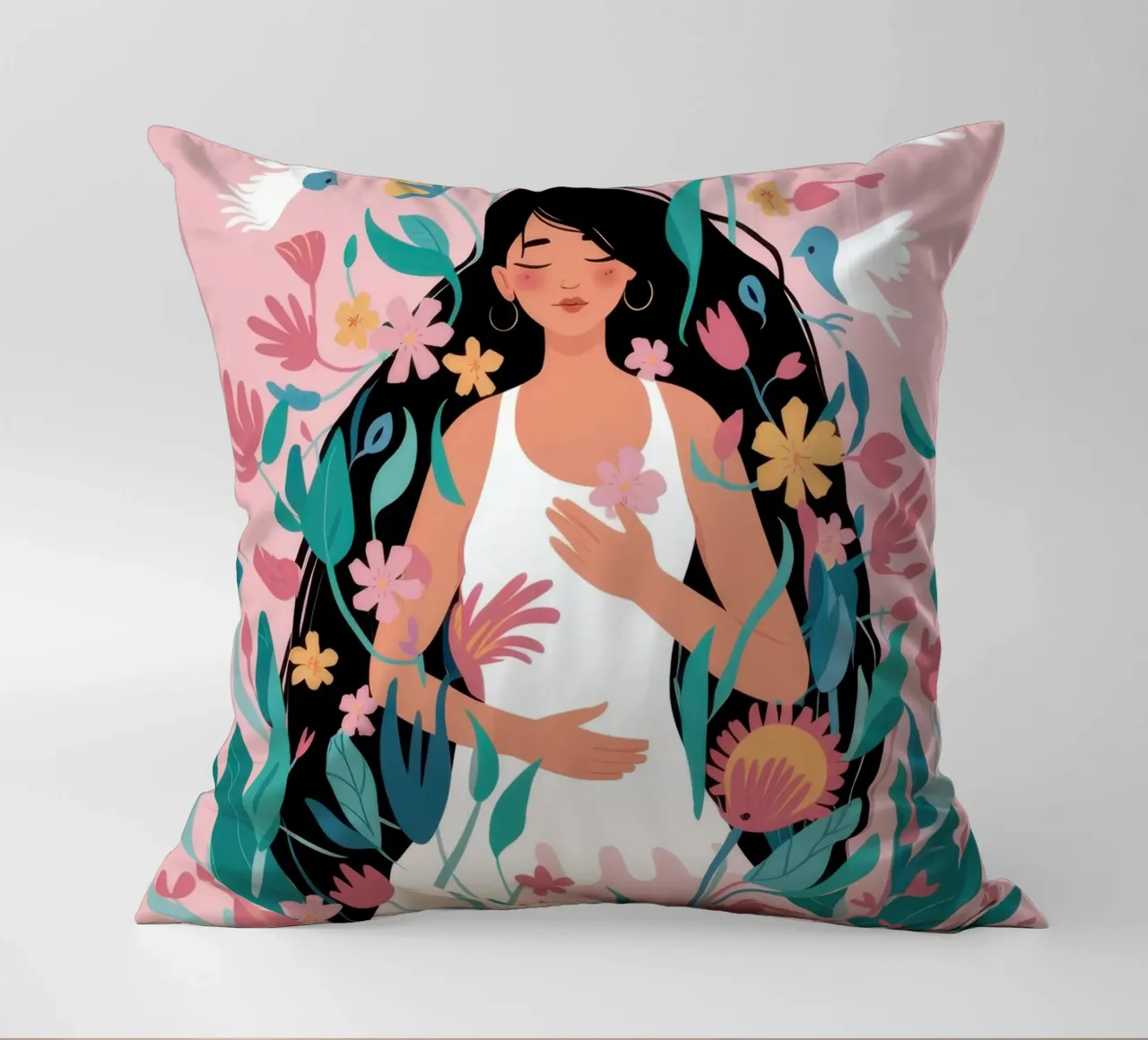 Colomba floreale Serenity cuscino da Giant Foxs
