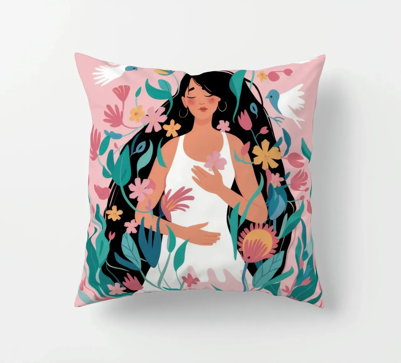 Colomba floreale Serenity cuscino da Giant Foxs
