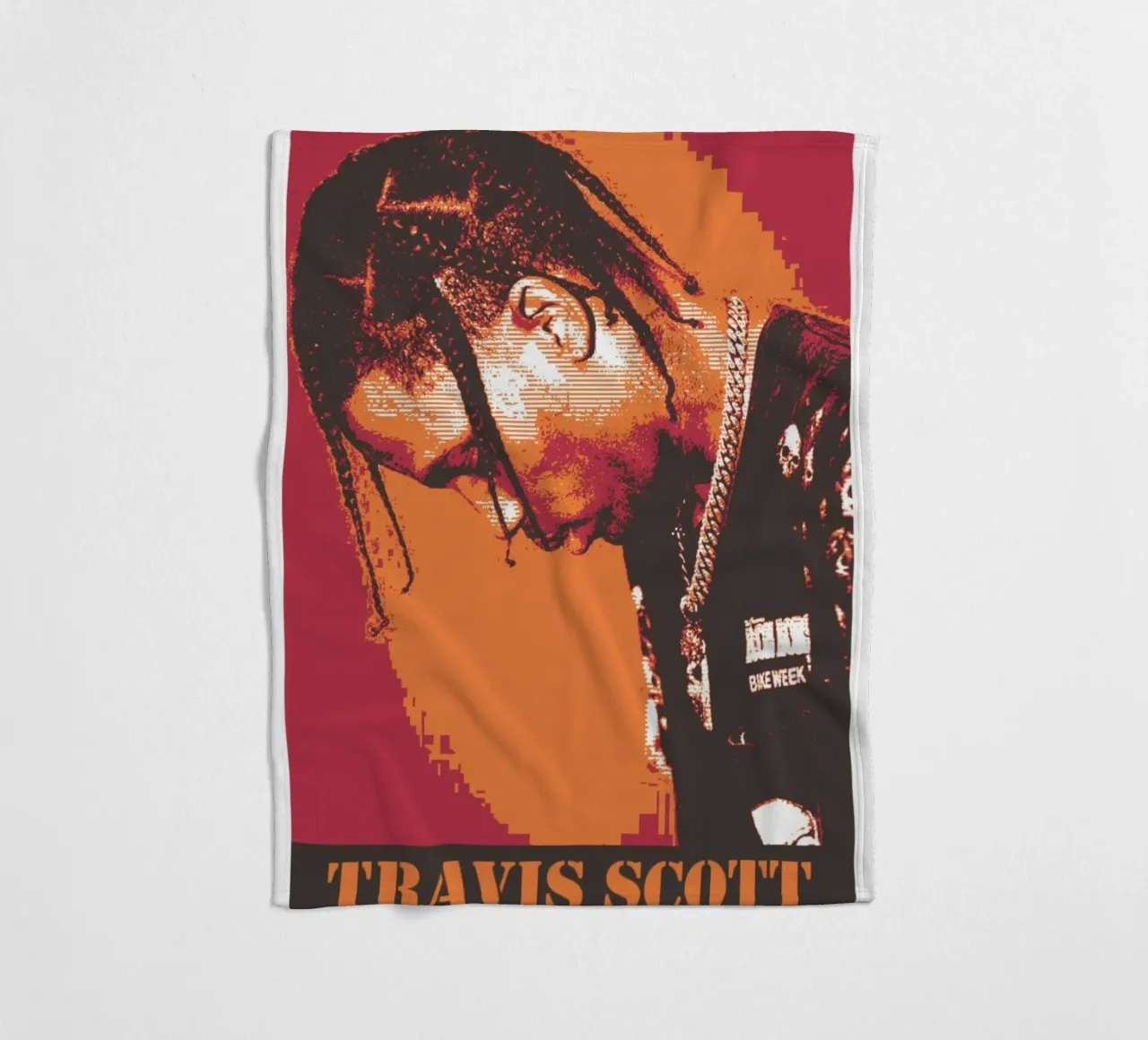 Travis Scott iconic rapper coperta in pile da Lembayung art