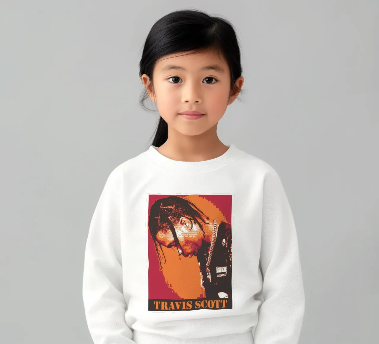 Travis Scott iconic rapper felpa bambino da Lembayung art