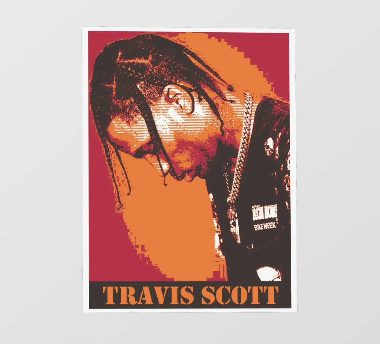 Travis Scott iconic rapper pellicola backlit da Lembayung art