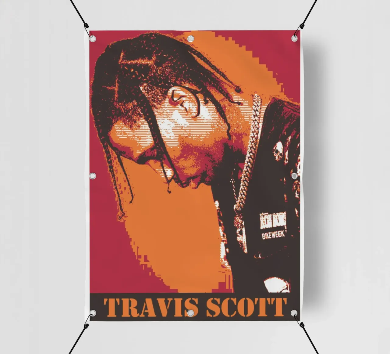 Travis Scott iconic rapper telo in pvc da Lembayung art