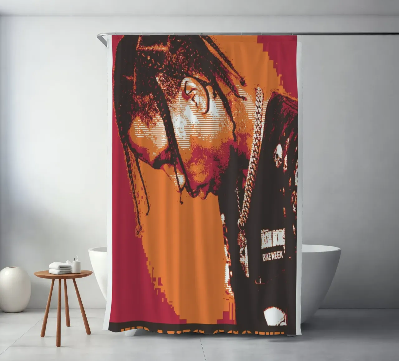Travis Scott iconic rapper tenda da doccia da Lembayung art