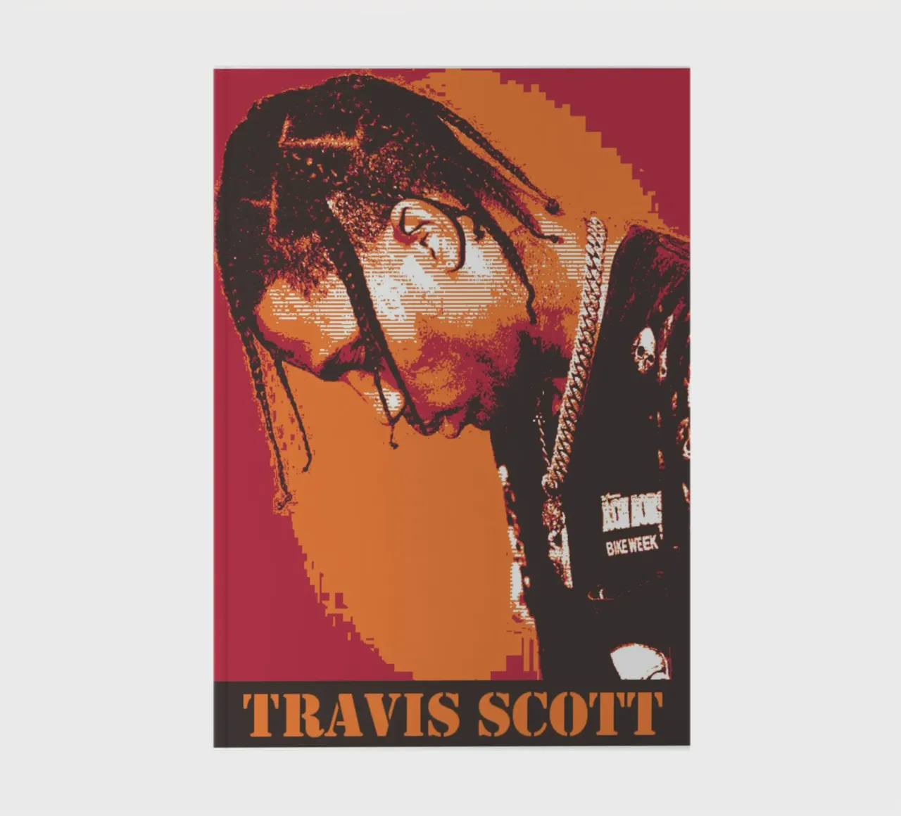 Travis Scott iconic rapper notebook by Lembayung art