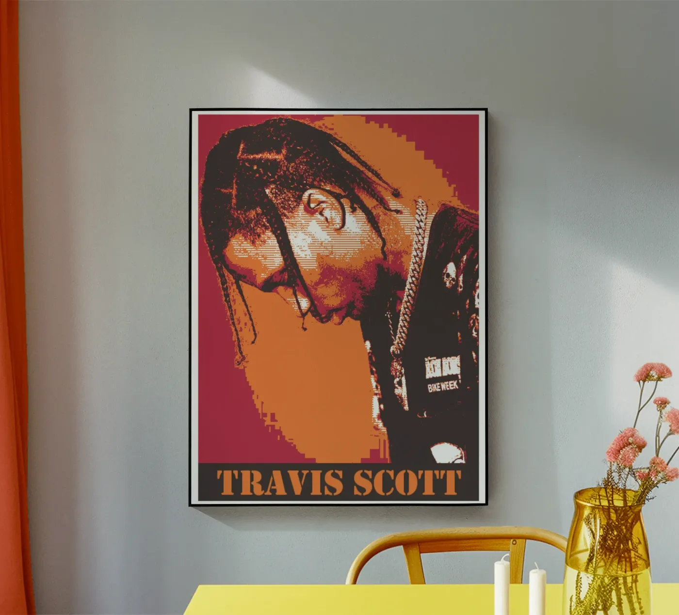 Travis Scott iconic rapper plexiglass da Lembayung art