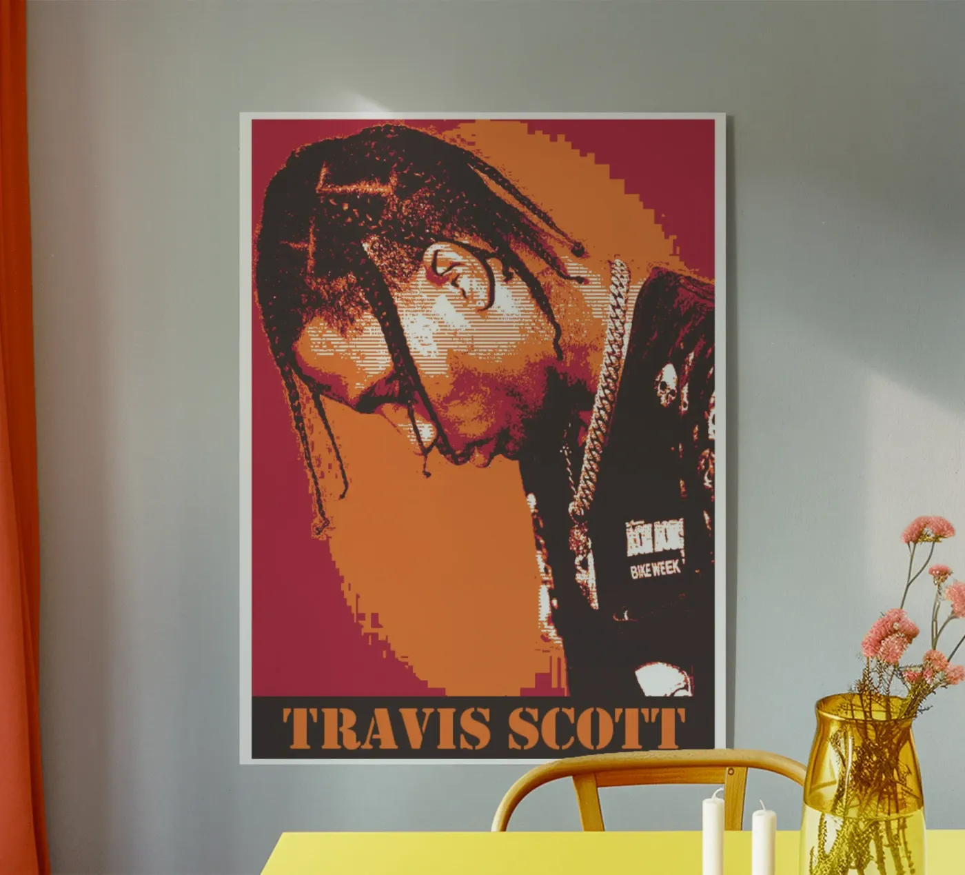 Travis Scott iconic rapper plexiglass da Lembayung art